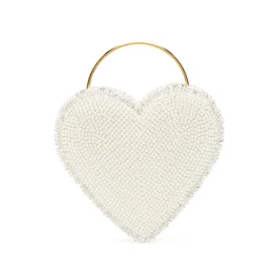 Vanina White Clutch Bags