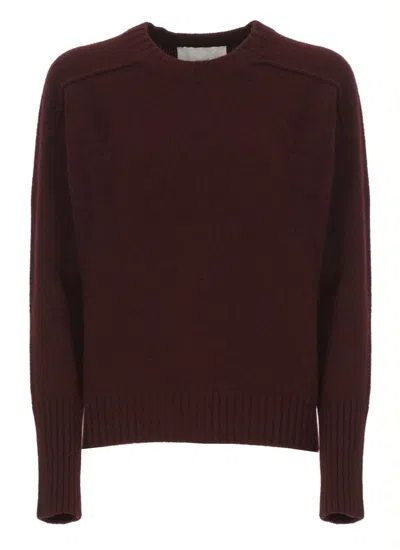 VANISÉ BORDEAUX MERINO WOOL AND CASHMERE SWEATER