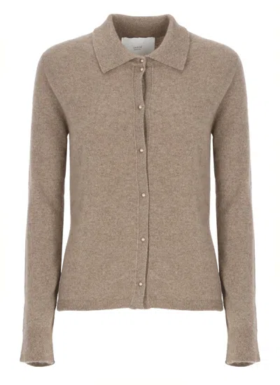 VANISÉ BROWN CASHMERE CARDIGAN