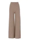 Vanisé High-rise Wide-leg Cashmere Trousers In Brown