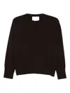 Vanisé Brown Cropped Sweater With Ribbed Cuffs In Brown