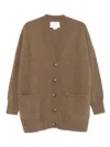 Vanisé Button-up Cardigan In Brown