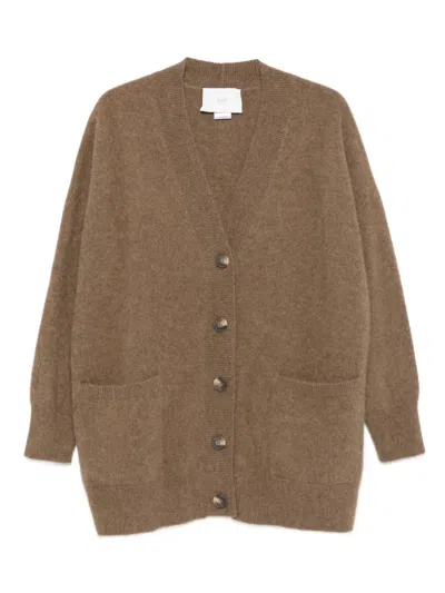 Vanisé Button-up Cardigan In Brown