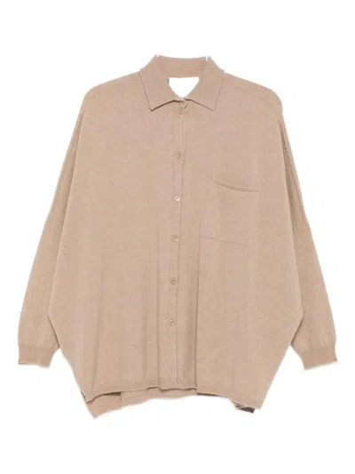 Vanisé Buttoned Pocket Cardigan In Neutral