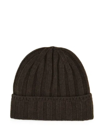 Vanisé Cashmere Beanie Hat In Brown