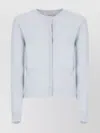 Vanisé Cashmere Long Sleeve Cardigan Pockets In Blue