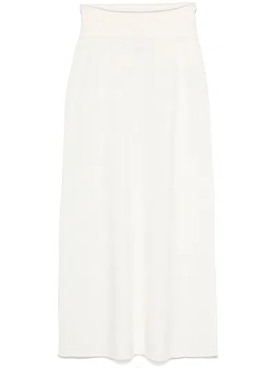 Vanisé Cashmere Maxi Skirt In Neutrals