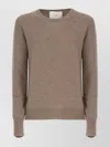 Vanisé Cashmere Sweater With Ribbed Trims In Brown