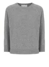 Vanisé Ribbed-trim Crew-neck Sweater In Gray