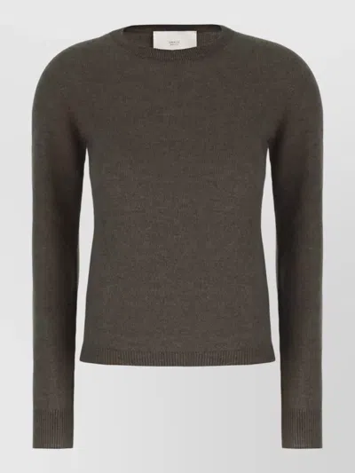 Vanisé Cashmere Sweater Long Sleeves Round Neckline In Gray