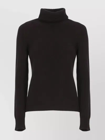Vanisé Cashmere Sweater With High Neck Design In Brown