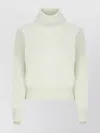 Vanisé Cashmere Sweater With Turtleneck And Ribbed Cuffs In White