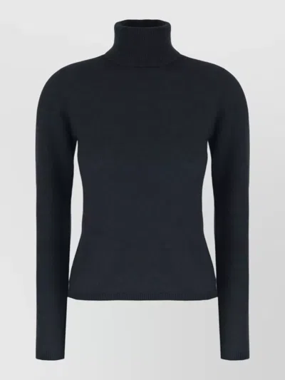 Vanisé Cashmere Turtleneck Sweater Long Sleeves In Blue