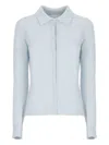 Vanisé Collared Buttoned Cardigan In Blue