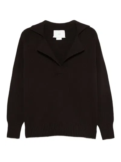 Vanisé Collared Sweater In Black