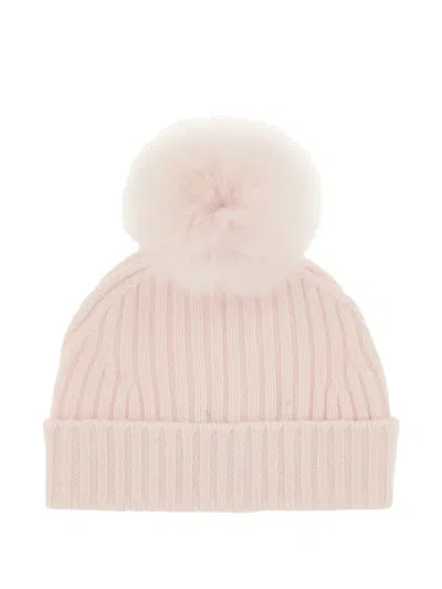 Vanisé Cuffie Ribbed-knit Beanie Hat In Pink