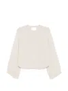 Vanisé Curved-hem Sweater In Neutral