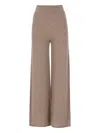 Vanisé High-rise Wide-leg Cashmere Trousers In Brown