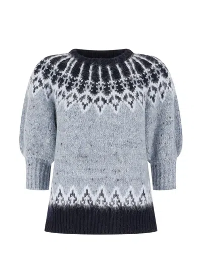 Vanisé Fair Isle Flecked Sweater In Multi