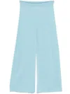 Vanisé Fine-knit Palazzo Pants In Blue