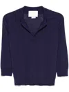 Vanisé Fein Geripptes T-shirt In Blau