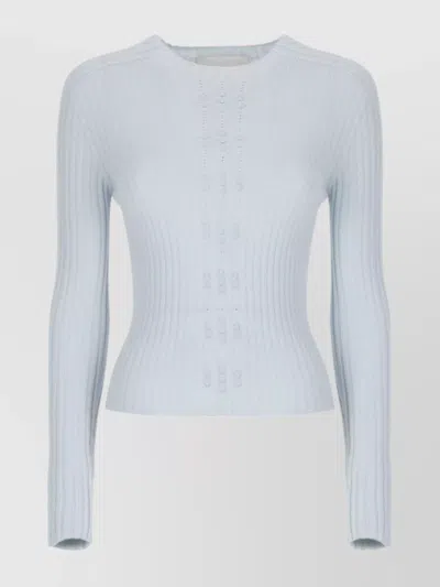VANISÉ FITTED RIBBED KNIT SWEATER WITH LONG SLEEVES