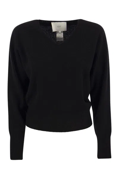 Vanisé Francy - Cashmere V-neck Sweater In Black