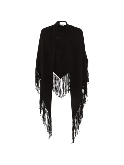 Vanisé Fringe-trim Cashmere Cape In Multi
