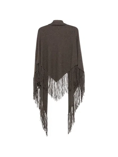 Vanisé Fringe-trim Cashmere Cape In Multi