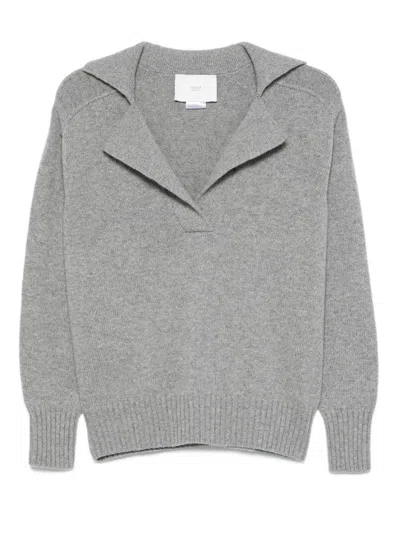 VANISÉ 'Gloria' grey wool V-neck sweater VANISE