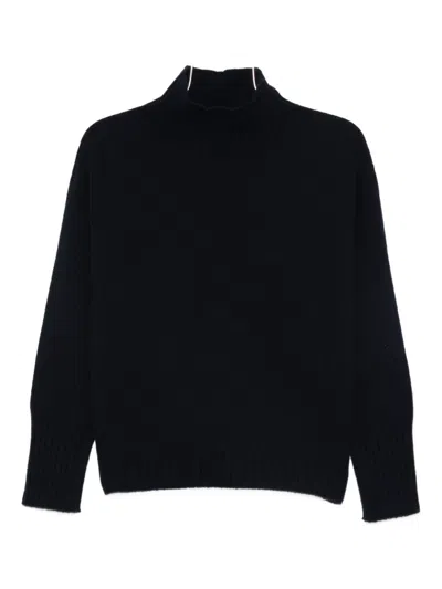 Vanisé High-neck Boxy Jumper In Black
