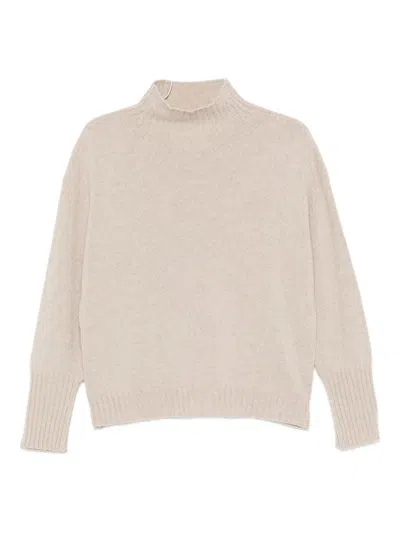 Vanisé High-neck Long-sleeves Sweater In Neutral