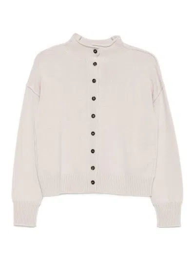 Vanisé High Neck Pullover In White