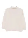 Vanisé High-neck Drop-shoulder Sweater In White
