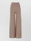 Vanisé High-rise Wide-leg Cashmere Trousers In Brown