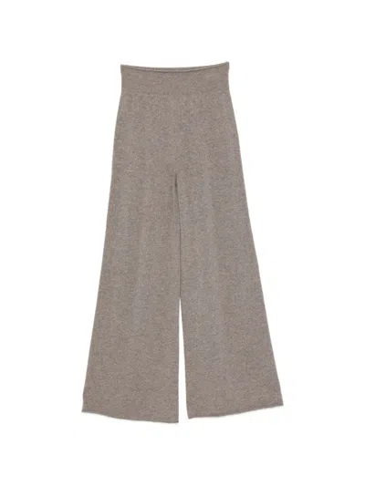 Vanisé High-waisted Palazzo Pants In Brown