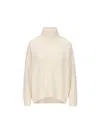 Vanisé Turtleneck Ribbed Sweater In Gold