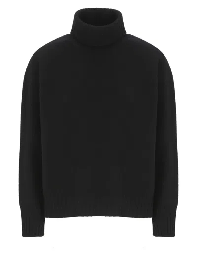 Vanisé Merino Wool And Cashmere Sweater In Black