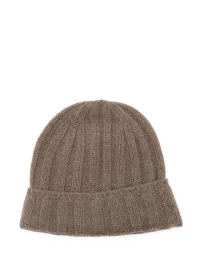 Vanisé Nadine Wool Beanie Hat In Brown