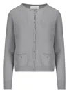 Vanisé Patch-pocket Cashmere Cardigan In Gold