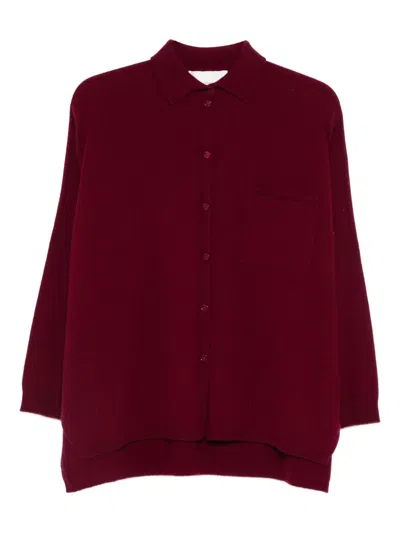 Vanisé Pocket Button Knitwear In Red