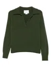 Vanisé Polo-collar Sweater In Green
