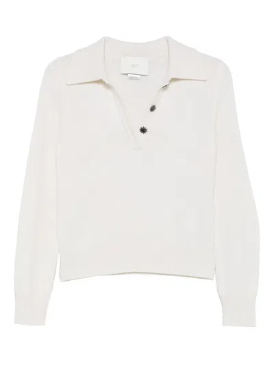 Vanisé Polo-collar Sweater In Neutral