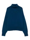 Vanisé Roll-neck Cashmere Sweater In Blue