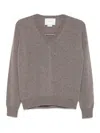 Vanisé V-neck Cashmere Sweater In Gray