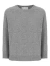 Vanisé Ribbed-trim Crew-neck Sweater In Gray