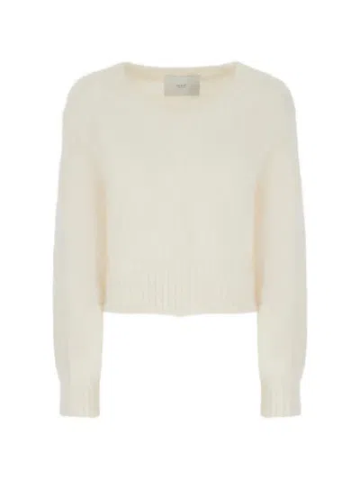 Vanisé Ribbed-trim Sweater In White