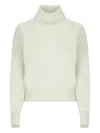 Vanisé Cashmere Sweater With Turtleneck And Ribbed Cuffs In Neutral