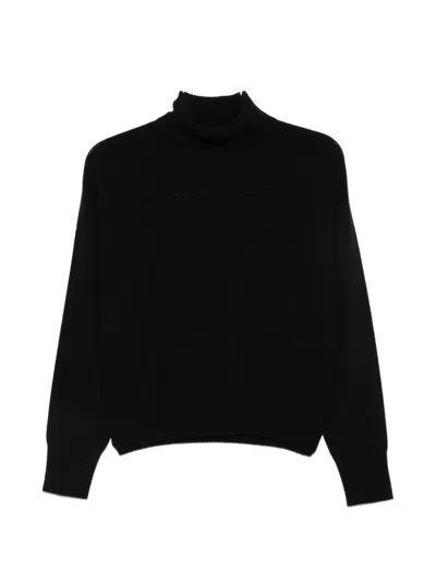 Vanisé Roll-neck Cashmere Sweater In Black