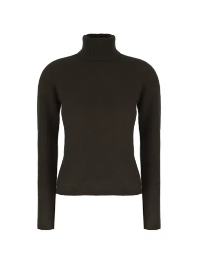 Vanisé Cashmere Turtleneck Sweater Long Sleeves Regular Fit In Black